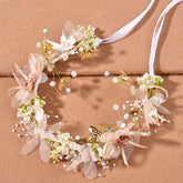 Floral Garland - Flower Girl Hair Accessories, Metal color - 9.